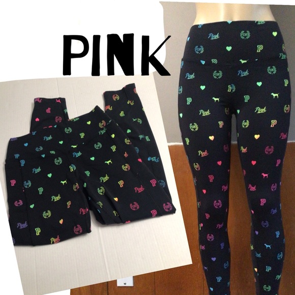 PINK Victoria's Secret Pants - Pink logo full length leggings